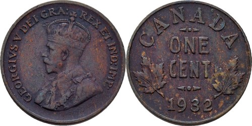 Canada cent 1932 georg - cent,