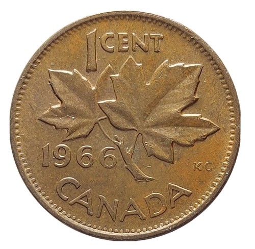 Kanada cent 1966 bronze - kanada,