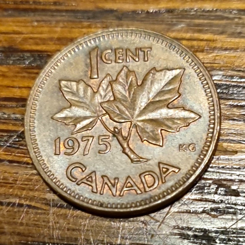 Kanada cent 1975 - cent, ahornblatt
